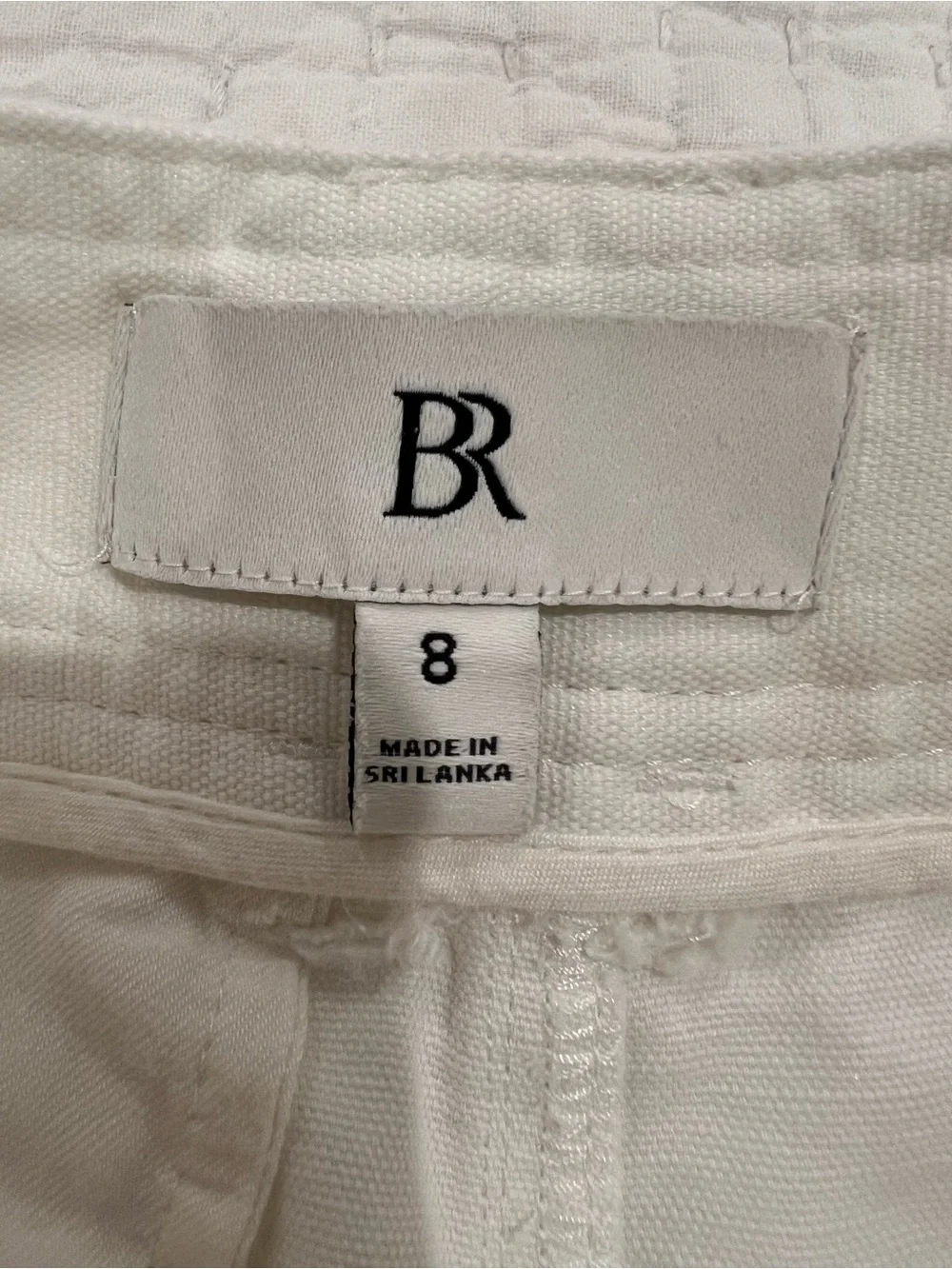 Banana Republic Mya Cargo Pant Womens 8 Cream White Linen Cotton Relaxed